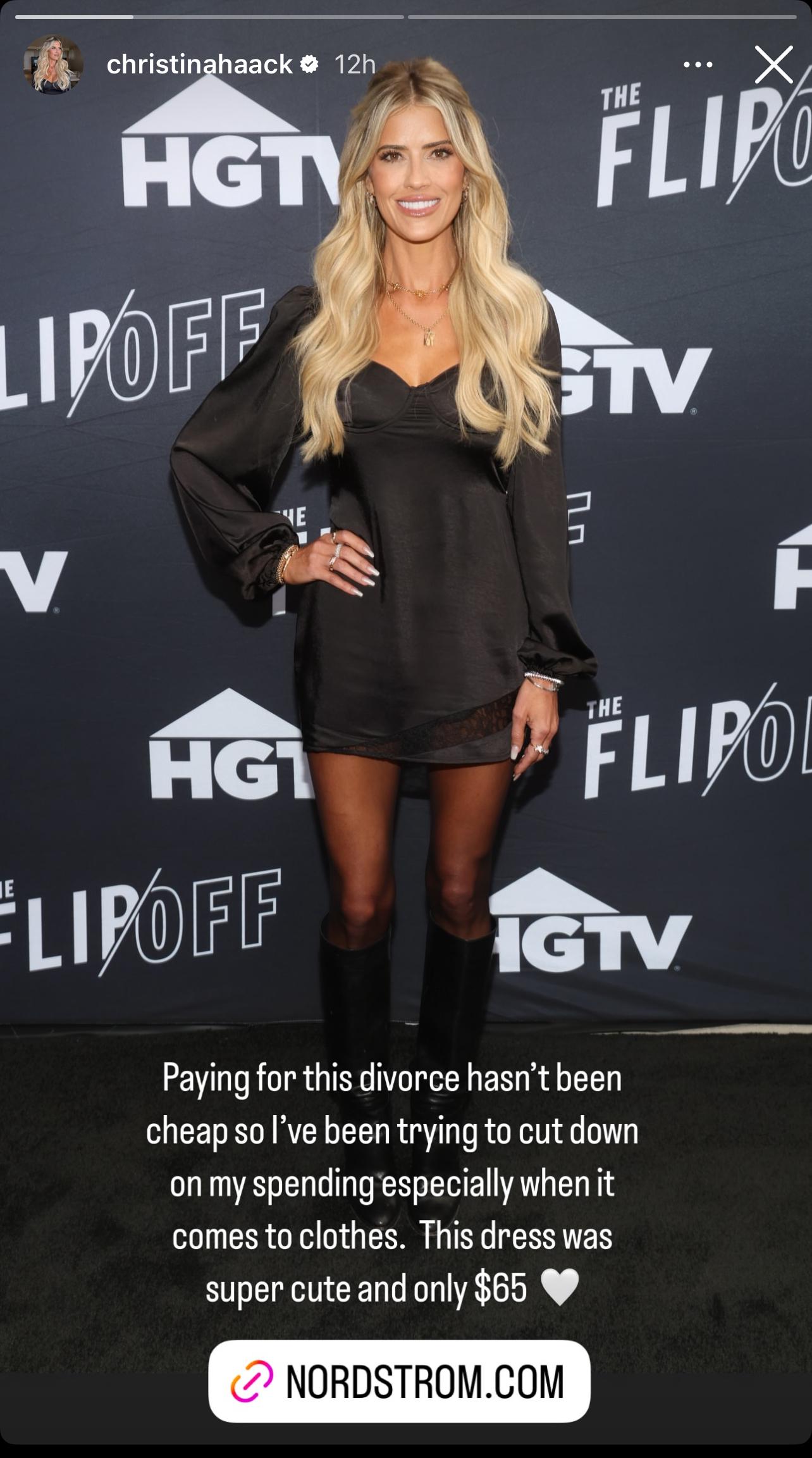 Christina Haack says pricey divorce has her budgeting