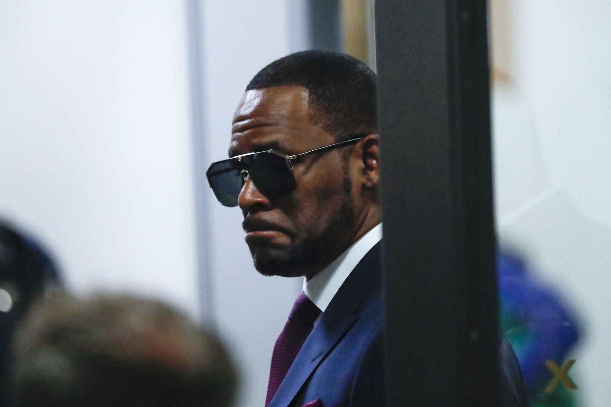 R. Kelly is seen at the Daley Center in Chicago for a child support hearing on March 13, 2019