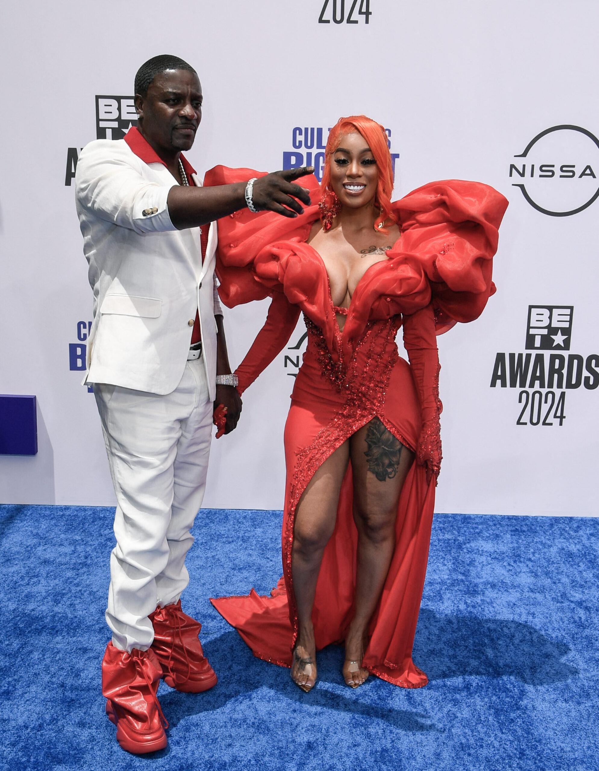 Akon and Amirror at BET Awards 2024