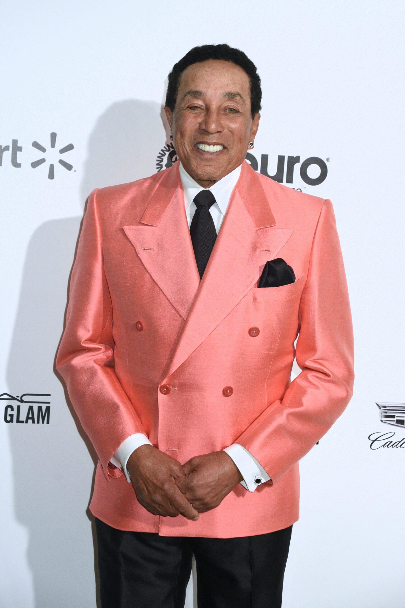 Smokey Robinson at Elton John AIDS Foundation Oscar Viewing Party