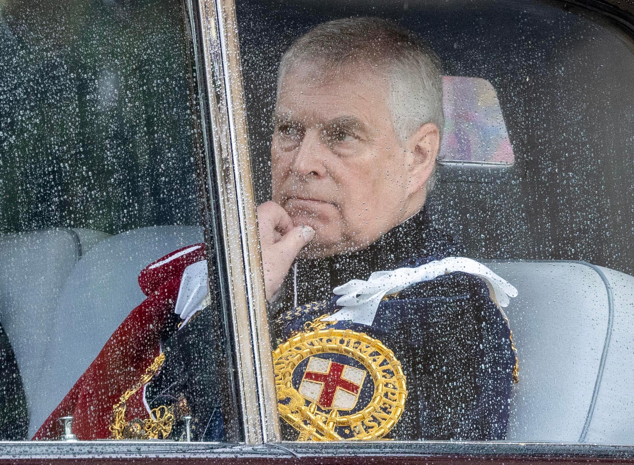 Ex-Prince Andrew at King Charles III's coronation