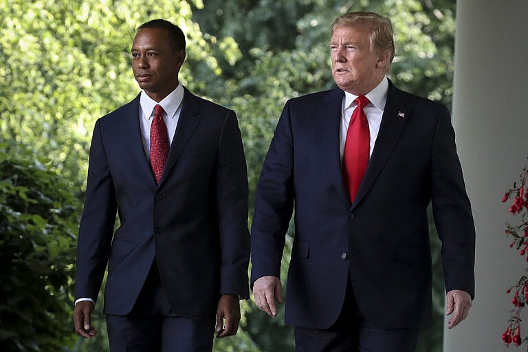 President Trump presents the Medal of Freedom to Tiger Woods