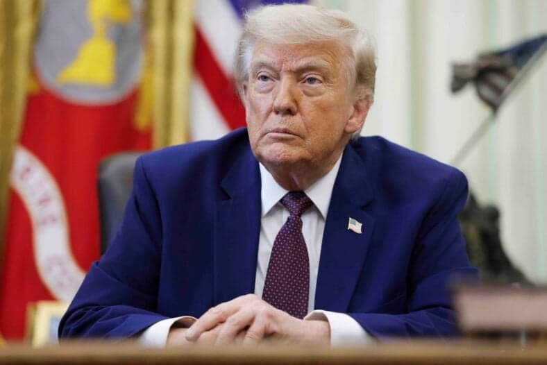 Donald J. Trump Takes Questions From The News Media During An Executive Order Signing Ceremony