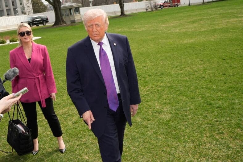 Donald Trump on the South Lawn