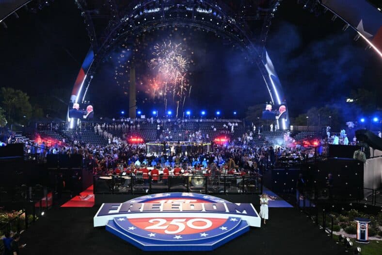 The UFC Freedom 250 event on the South Lawn of the White House