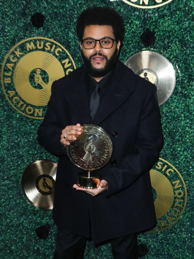 The Weeknd arrives at the Music in Action Awards