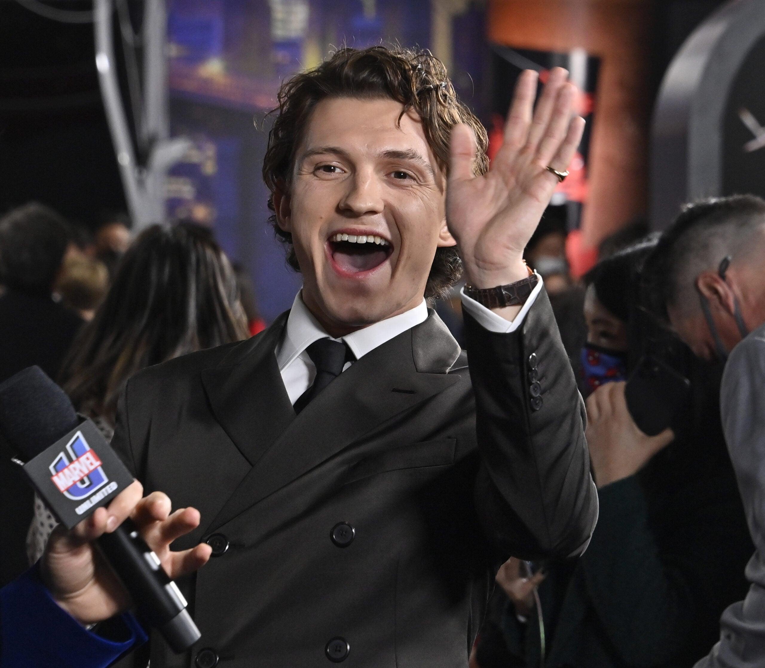 Tom Holland attends the premiere of the sci-fi motion picture "Spider-Man: No Way Home"