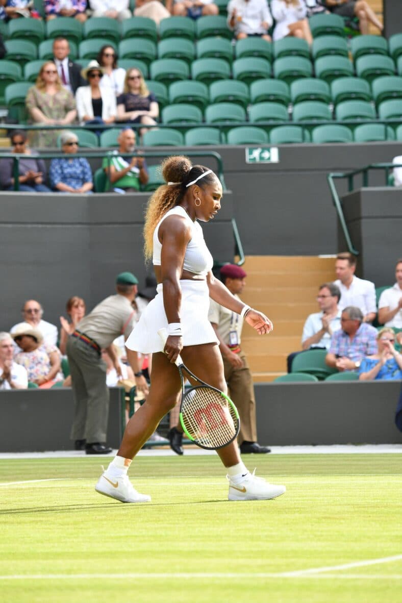 Serena Williams playing at Wimbledon in 2019